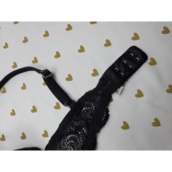 Victorias Secret Black Lace Vintage Y2k 34C push up Bra - Picture 2 of 6